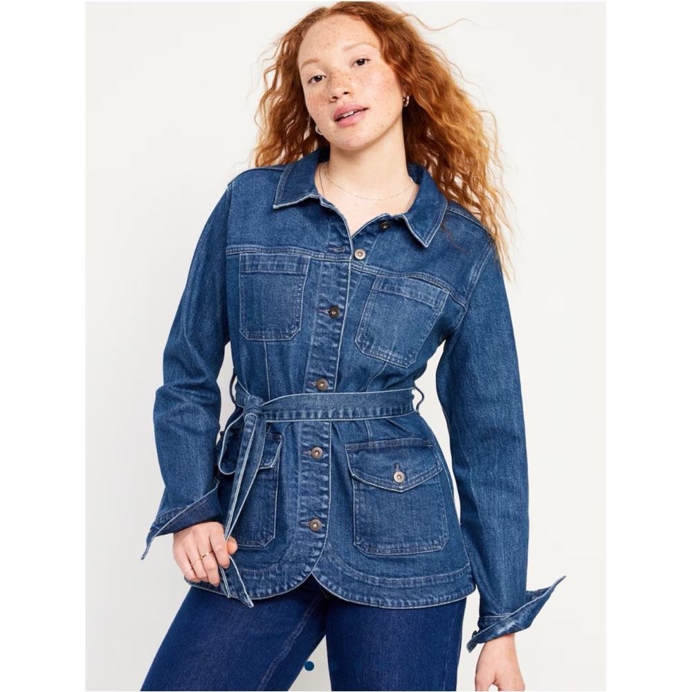 Old Navy Women’s Jean Utility Jacket Fall Winter Capsule, size XL